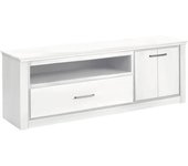 Loft24 Mueble de tv con 1 cajón y 1 puerta en pino blanco