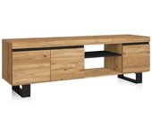 duehome Mueble tv ebos up 160 melamina, roble, 160 x 53 x 40
