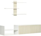 Homcom Mueble de televisión 150x31.5x40 cm madera natural