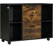 Vinsetto Armario para impresora bicolor 90 x 37.5 x 68.5 cm