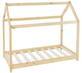 ML-Design Cama infantil madera natural 145,5 x 127,5 x 78 cm