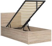 Petits meubles Cama canapé 90x200 con somier estratificado marrón