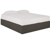 Decowood Canapé tapizado gris oscuro para colchón 160x200cm