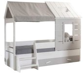 MueMue Cama casita blanca con cajón de almcenaje 90x200cm