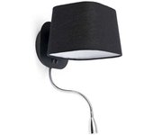FARO BARCELONA Aplique con luz de lectura led en metal negro 45cm