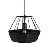 Suspensión  tosel ,metal, fibra,negro ,a90x d 25xp25cm