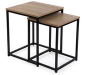 Versa Home Mesa auxiliar (set de 2) en madera aglomerada marrón