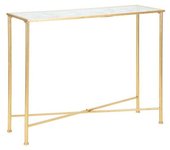Mauro Ferretti Consola de metal dorado con mariposas cm 100x35x80