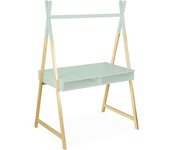 sweeek Escritorio tipi infantil con cajones, verde celadón