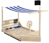 Outsunny Arenero para niños 180x103x144.5 cm madera natural