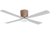 Wonderlamp Ventilador de techo nordico marrón y aspas blancas