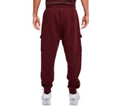 Nike - Pantalón largo Swoosh Air Cargo Fleece, Hombre, Burgundy Crush-White, XL