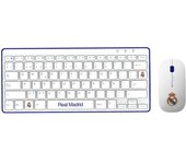 Real Madrid CF - Varios Combo Teclado Inalámbrico + Raton Real Madrid, Unisex, Blanco