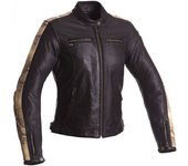 Segura Nygma Chaqueta de cuero para moto para mujer - Negro Beige (40)