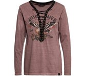 King Kerosin Queen Kerosin Wild Ones Ride Free Damas de leva larga - Rosa (4XL)