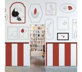 Acte Deco Papel pintado panorámico marcos infantiles rojo 150x250cm