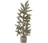 J-line Rama de pino en maceta purpurina plástico verde alt. 73 cm