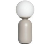 Nordlux Lámpara de mesa nórdico gris de metal y tulipa esférica opal