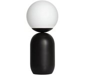 Nordlux Lámpara de mesa nórdico Moka de metal y tulipa esférica opal