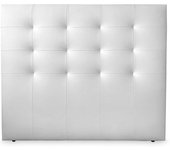 Duérmerte Online Cabecero bari polipiel, 145x5, blanco, cama 135 cm, altura 120cm