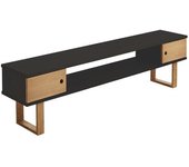 Hogar24 Mueble tv ó mesa de televisión 110 en color negro y encerado