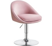 VASAGLE Silla de oficina giratoria de color rosa pastel y gris plata