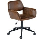 Urban Meuble Silla de oficina vintage en tejido ante ajustable y 5 ruedas