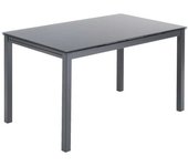 ORESTELUCHETTA Mesa extensible de cristal templado gris cm. Al.75xl.140xp.80