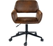 Urban Meuble Silla de oficina vintage en tejido ante ajustable y 5 ruedas