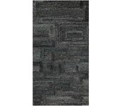 Wecon Home Alfombra gris y azul diseño tuftado a mano en relieve 70x140