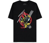Deadpool and Wolverine Hombre Camiseta Negro M 100% algodón Vorne Bedruckt Regular