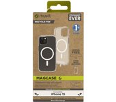 Muvit Funda recycletek for Change con Magsafe de Color Transparente y Compatible con Apple iPhone 15