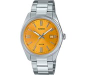 Reloj de pulsera CASIO Collection - MTP-1302PD-9AVEF correa color: Gris plata Dial Naranja Hombre
