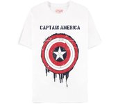 Capitán América Brave New World - Shield Hombre Camiseta Blanco M 100% algodón Vorne Bedruckt Regular