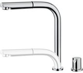 Teka AUK 983 - Grifo de Cocina, 1 Mando, Bajo Ventana, Caño Alto Giratorio, Super Resistente y Flexible Grifo Cocina Extraíble, Metálico, Diseño Moderno, Color Acero Inoxidable
