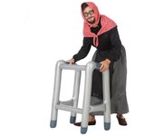 ATOSA andador hinchable gris como accesorio para disfraz de abuela