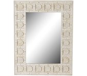 Espejo de pared dkd home decor blanco madera de mango decapé (93,5 x 4,7 x 120,3 cm)