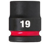 Milwaukee 4932480313 Vaso de Impacto, Corto, 1/2" Conducir, 19mm Tamaño