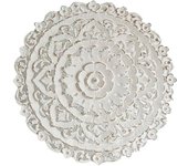 DKD Home Decor Decoración de Pared Blanco Mandala Madera MDF (90 x 2 x 90 cm) - Marca EAN: 8424001993789