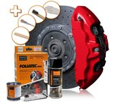 Set de pintura foliatec 2160 racing pinzas de freno 3 piezas rojo