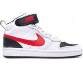 Nike - Zapatilla Court Borough Mid 2 Niño, Unisex, White-Univ Red-Black, 6,5Y