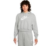 Nike - Sudadera Sportswear Club Fleece Graphic Mujer, Mujer, Dk Grey Heather-White, L