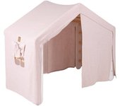MeowBaby Casa grande con escalera plegable para niños blanco, carpa rosa