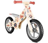 Beeloom Bicicleta sin pedales para niños de madera natural roja y gris