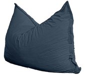 Bananair Puf en terciopelo acanalado desenfundable azul noche 180 x 140 cm