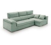 Velare Sofá chaise longue cama con arcón derecha agua marina 264x145x105