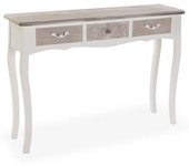 Versa Home Consola con 3 cajones en aglomerado efecto madera blanco y marrón