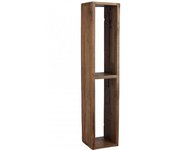 MACABANE Estantería rectangular con 2 estantes de madera de teca reciclada
