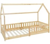 ML-Design Cama infantil de madera de pino con protección anticaída 200x90cm