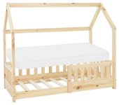 ML-Design Cama niños madera de pino colchón hipoalergénico somier 70x140 cm